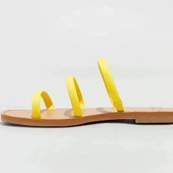 Women's Wren Triple Strap Sandals Yellow - A New Day - Size 8.5 - Picture 8 of 8